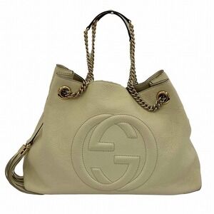 GUCCI Tote bag Soho White Leather Gucci